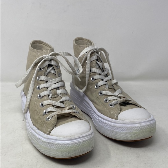 Converse All Star Chuck Taylor Move Hi Tan Platform Sneakers - Picture 1 of 9